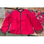 (7) ASSORTED SIZE RED WAITER SHIRTS