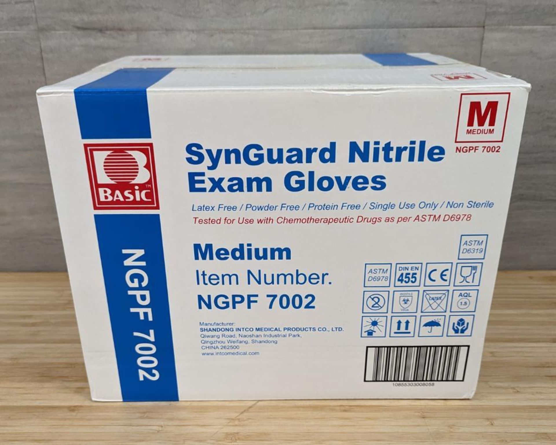 SYNGUARD NITRILE POWDER FREE BLUE EXAM GLOVES, SIZE MEDIUM - LOT OF 1000 - Image 2 of 5