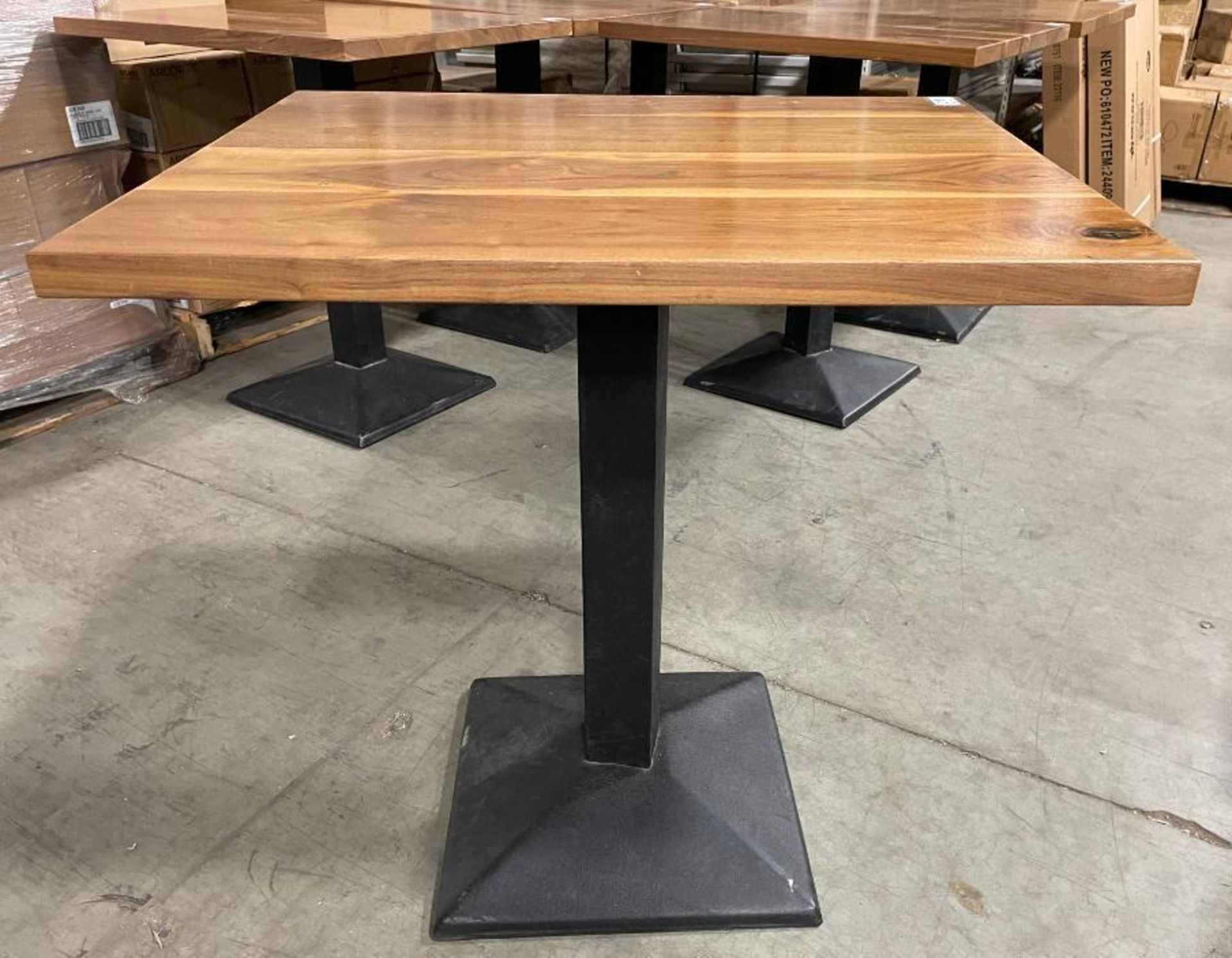 30" X 24" WOOD TOP SINGLE PEDESTAL TABLE - Image 3 of 5