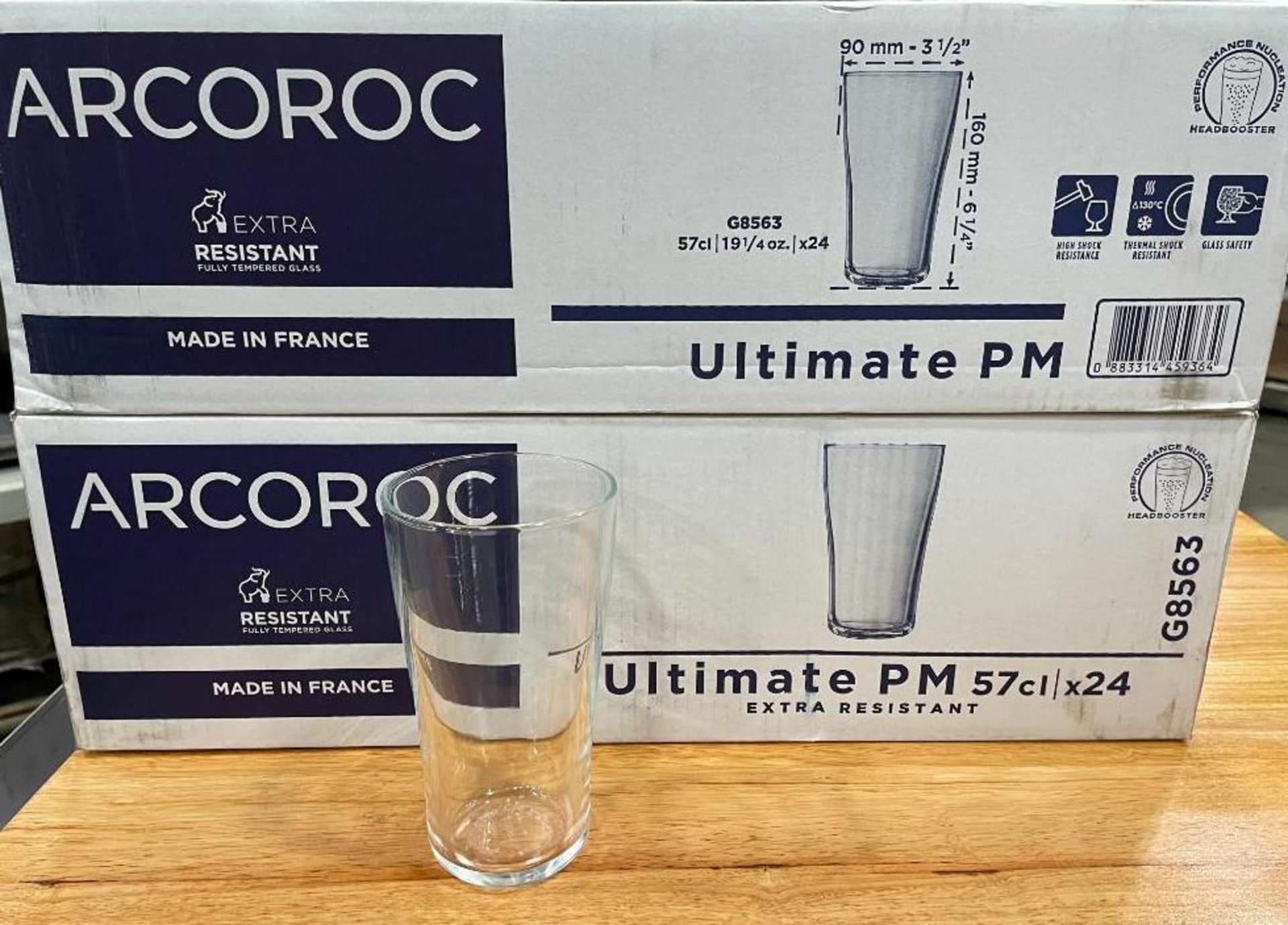 2 CASES OF ULTIMATE 20OZ PINT GLASSES, 24 PER CASE, ARCOROC G8563 - NEW - Image 6 of 7