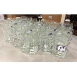 LOT OF (30) SCYBE GLASS BEER MUGS