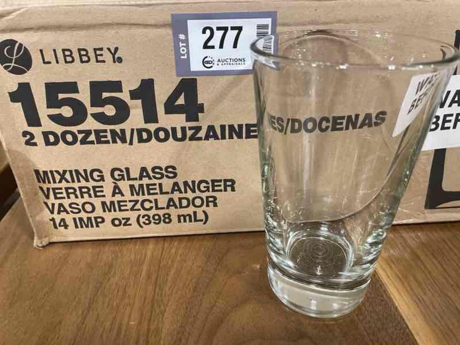 LIBBEY 14OZ MIXING GLASS 15514 - LOT OF 23 - NEW - Image 3 of 3