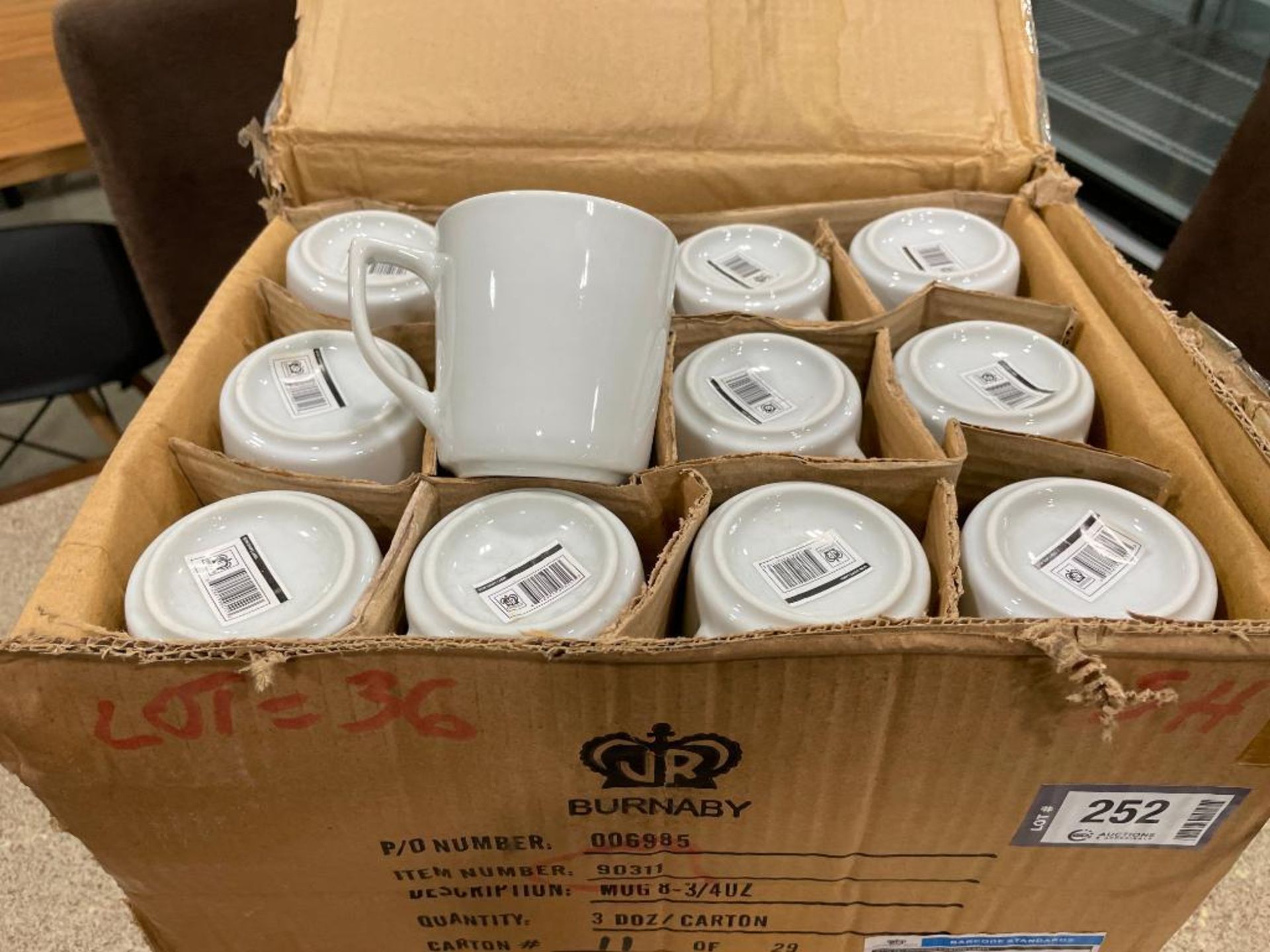 LOT OF (36) 8.75 OZ MUGS, JOHNSON ROSE 90311 - NEW