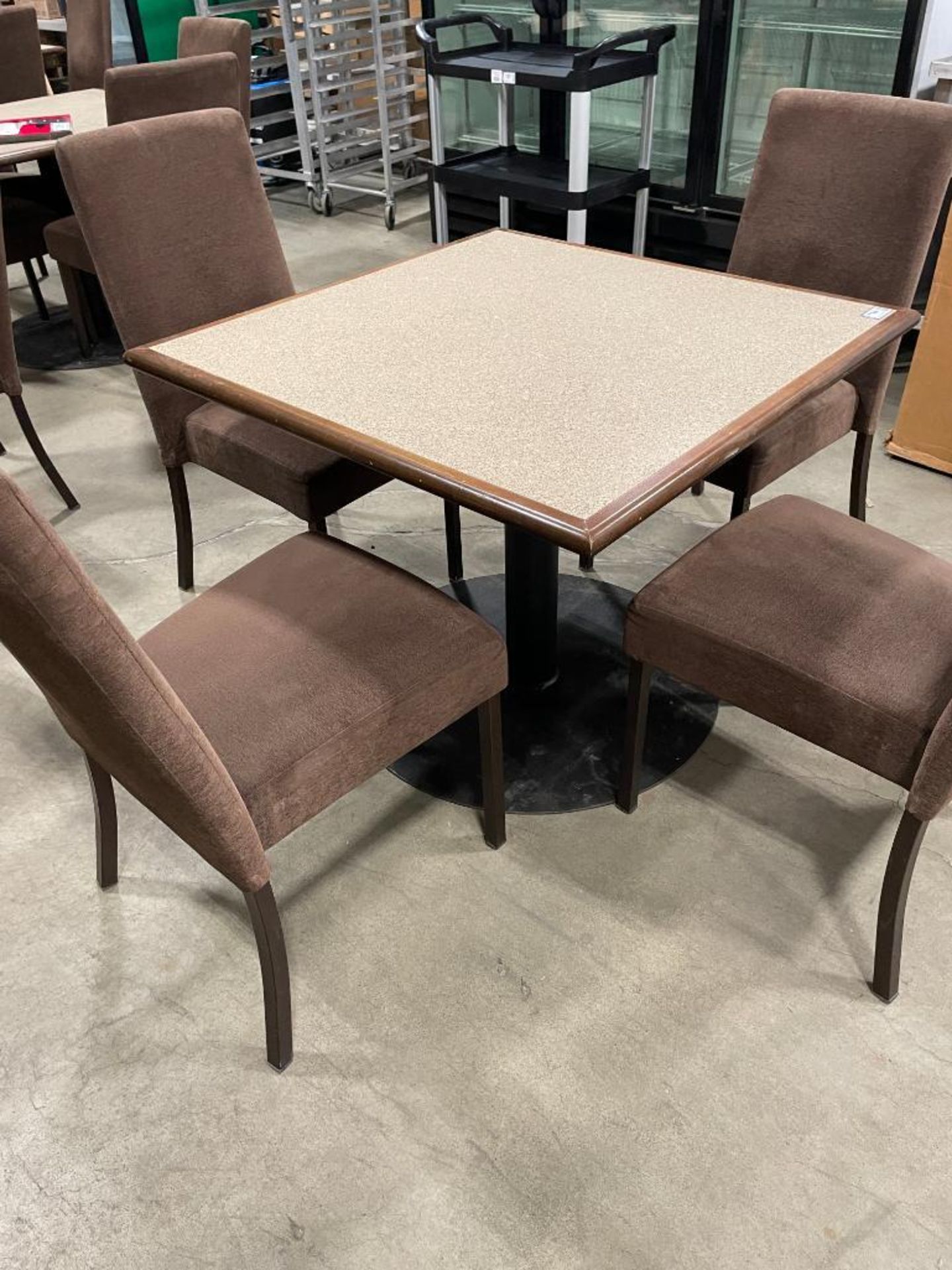 36" X 36" DINING TABLE WITH (4) MTS KILO DINING CHAIRS - Image 5 of 10