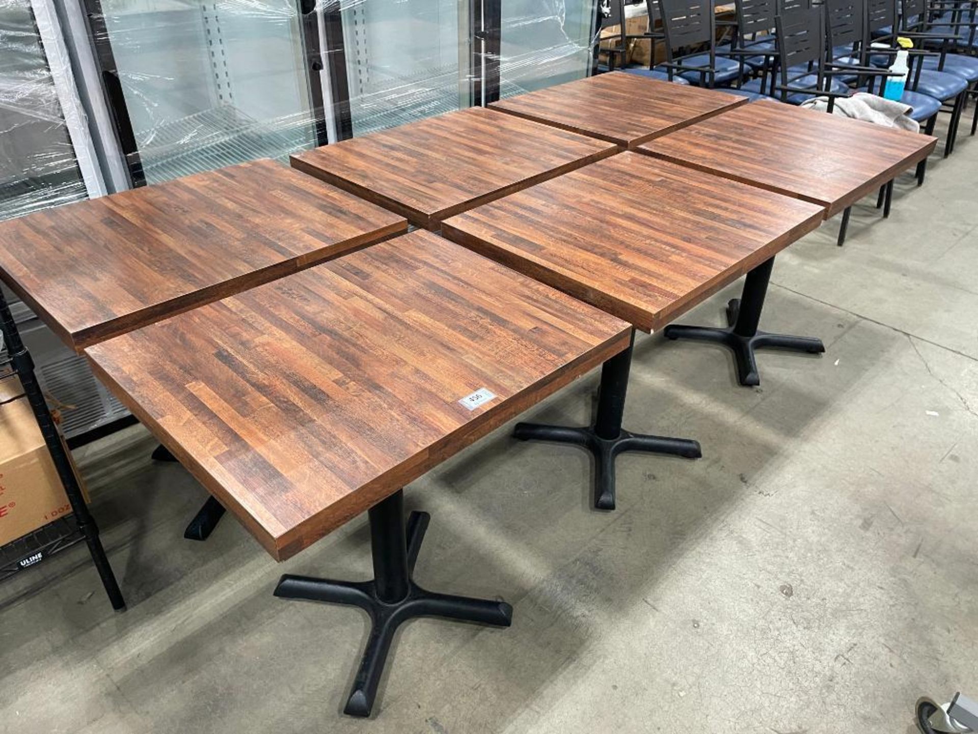 (6) 30" X 24" SINGLE PEDESTAL TABLES