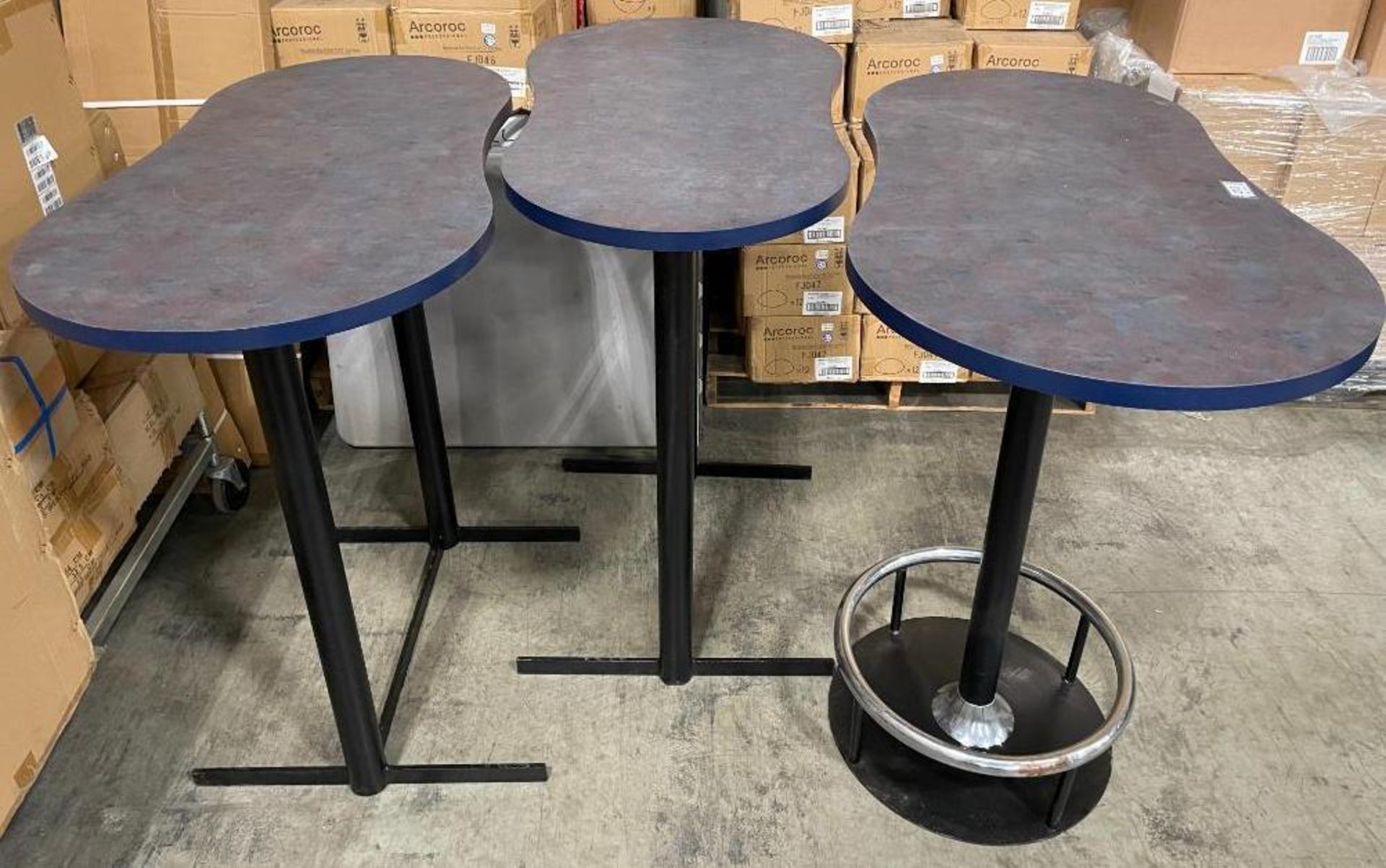 (3) BLUE 41" X 23" BAR HEIGHT TABLES - Image 2 of 10