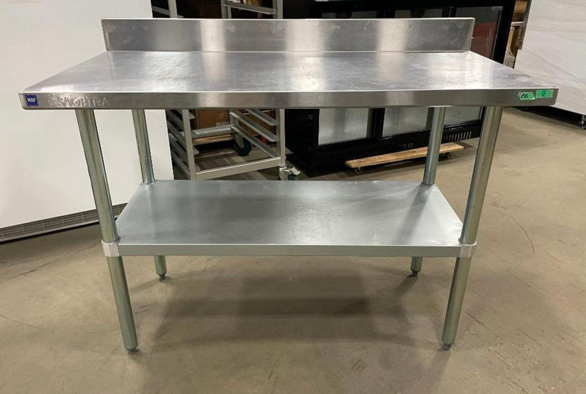 SAGETRA 24" X 48" STAINLESS STEEL WORK TABLE WITH BACKSPLASH