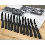 STEAK KNIVES POLY HANDLE & ROUNDED TIP- LOT OF 36