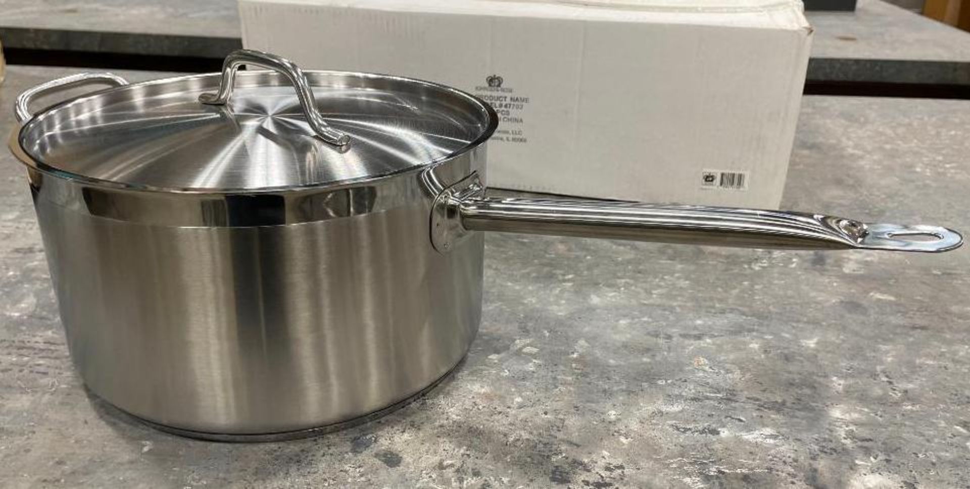 10QT HEAVY DUTY STAINLESS SAUCE PAN INDUCTION CAPABLE, JR 47702- NEW - Image 2 of 7