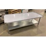 NEW 30" X 72" STAINLESS STEEL EQUIPMENT STAND WITH UNDERSHELF