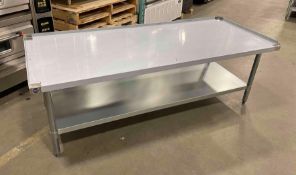 NEW 30" X 72" STAINLESS STEEL EQUIPMENT STAND WITH UNDERSHELF