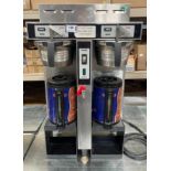 FETCO CBS-52H15 TWIN COFFEE BREWER WITH (2) ZOJIRUSHI THERMAL SERVERS & STANDS