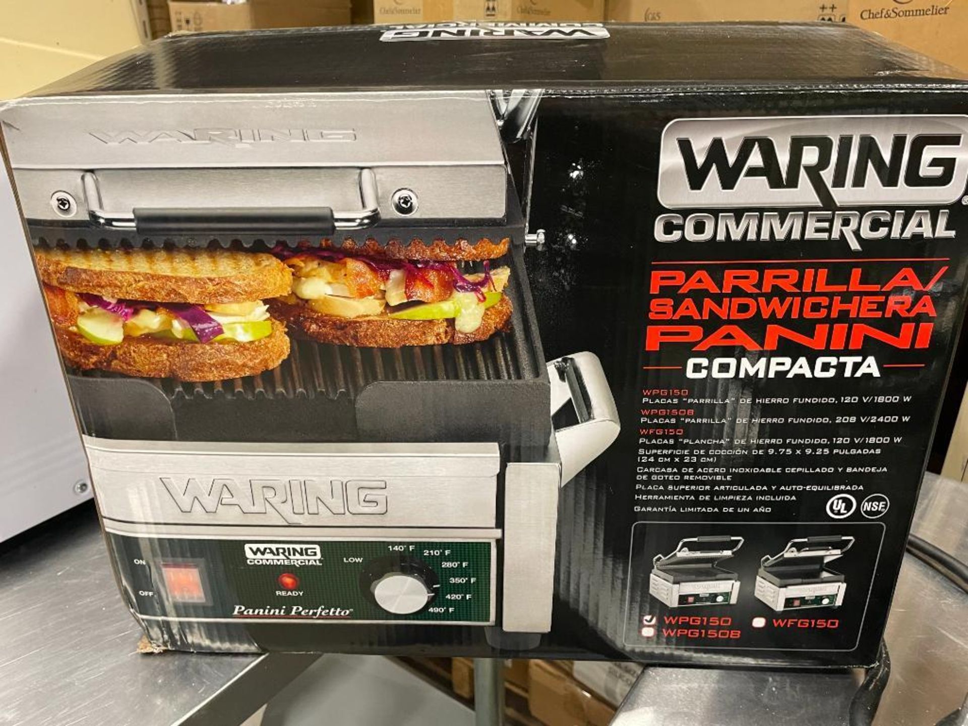 WARING COMMERCIAL WPG 150 SINGLE PANINI GRILL - Image 10 of 11