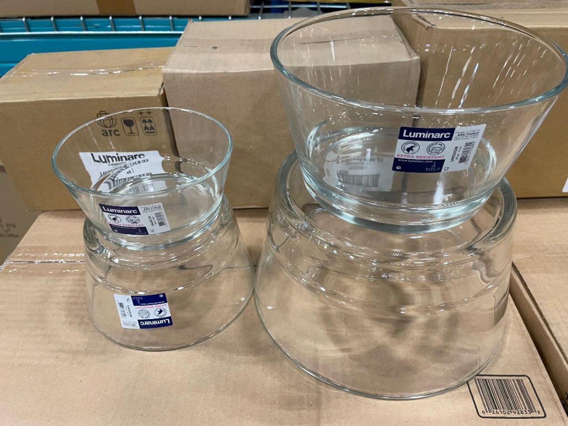 NEW ARCOROC UNISSON 24 PIECES GLASS BOWL SET - Bild 21 aus 21