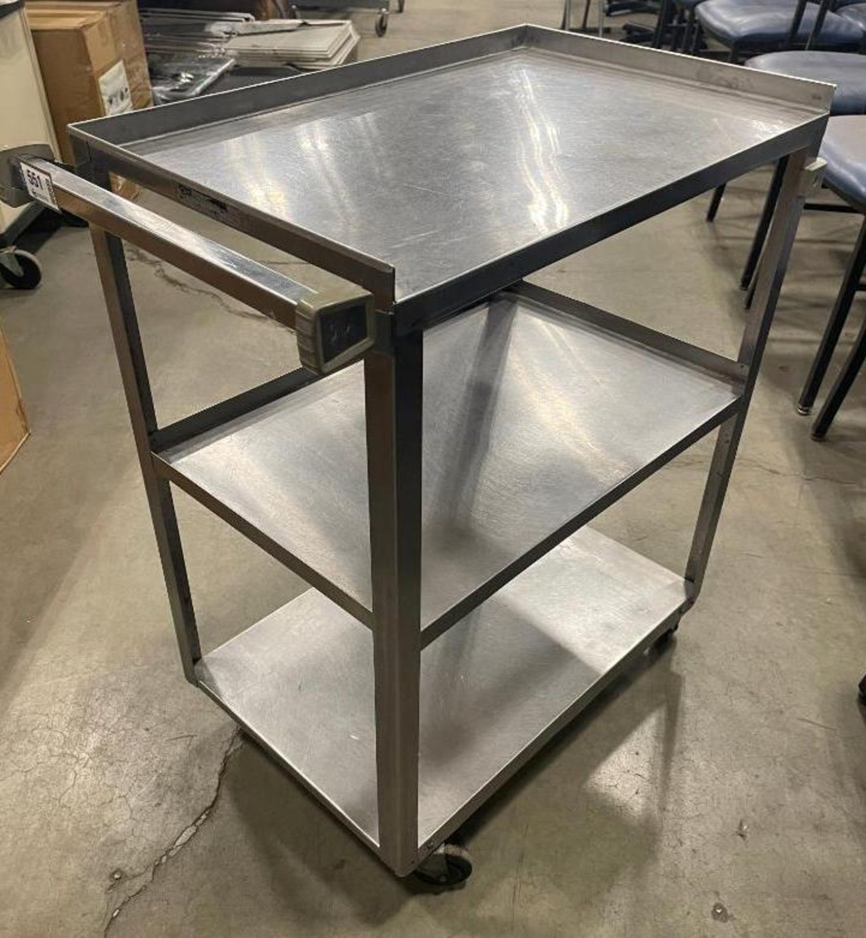 3-TIER STAINLESS STEEL CART