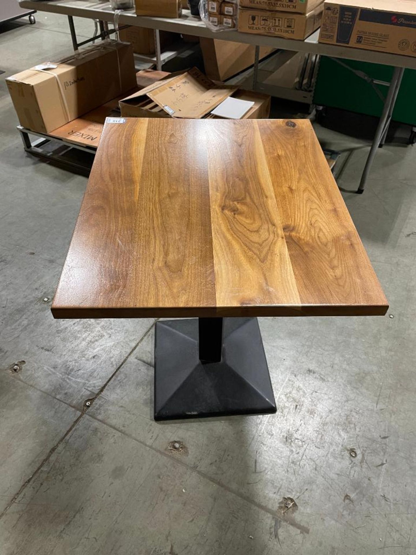 30" X 24" WOOD TOP SINGLE PEDESTAL TABLE - Image 5 of 5