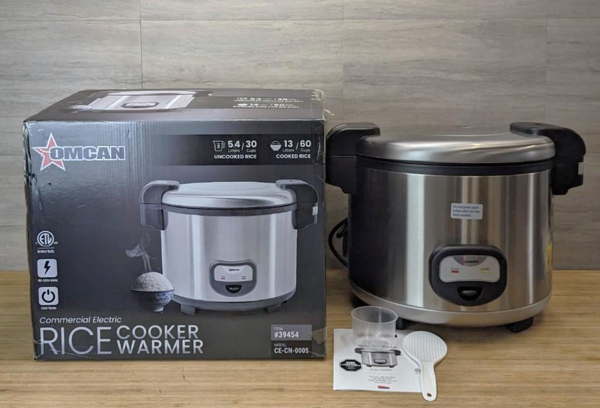 60 CUP COMMERCIAL RICE COOKER/WARMER, OMCAN 39454 - NEW - Image 9 of 10