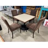 36" X 36" DINING TABLE WITH (4) MTS KILO DINING CHAIRS