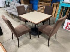 36" X 36" DINING TABLE WITH (4) MTS KILO DINING CHAIRS