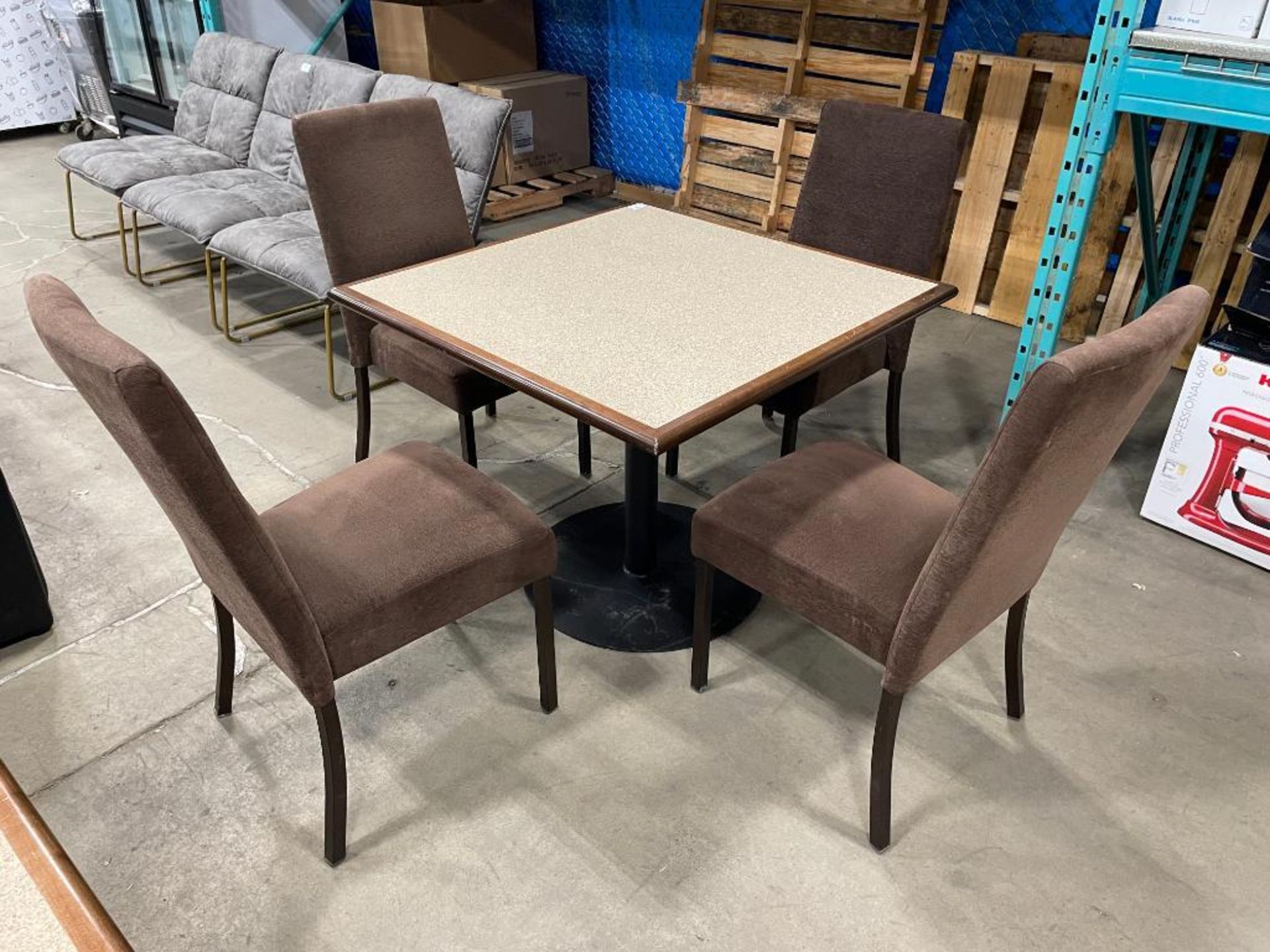 36" X 36" DINING TABLE WITH (4) MTS KILO DINING CHAIRS