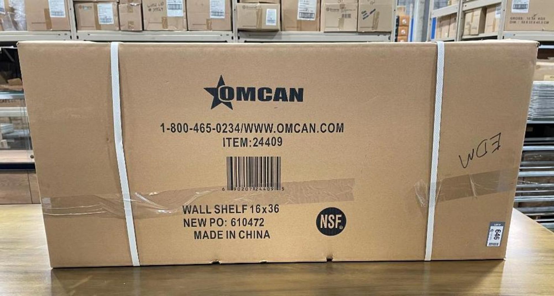 36" X 16" STAINLESS STEEL WALL SHELF - OMCAN 24409 - NEW - Image 3 of 13