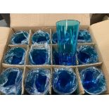 19.75OZ OUTDOOR PERFECT BLUE COOLER GLASSES, ARCOROC FM403 - LOT OF 36 - NEW