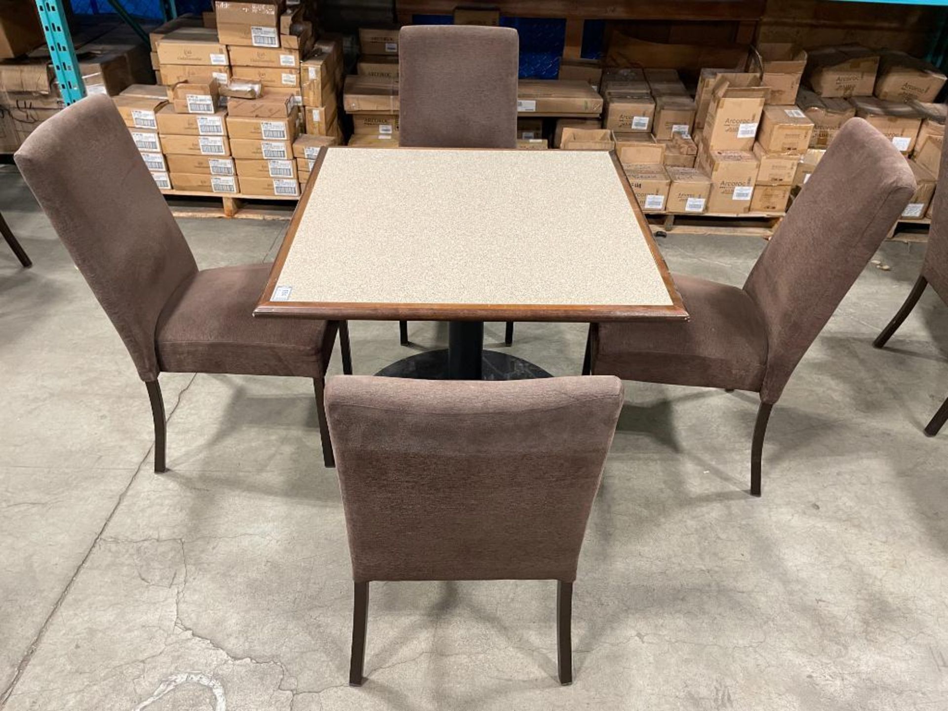 36" X 36" DINING TABLE WITH (4) MTS KILO DINING CHAIRS