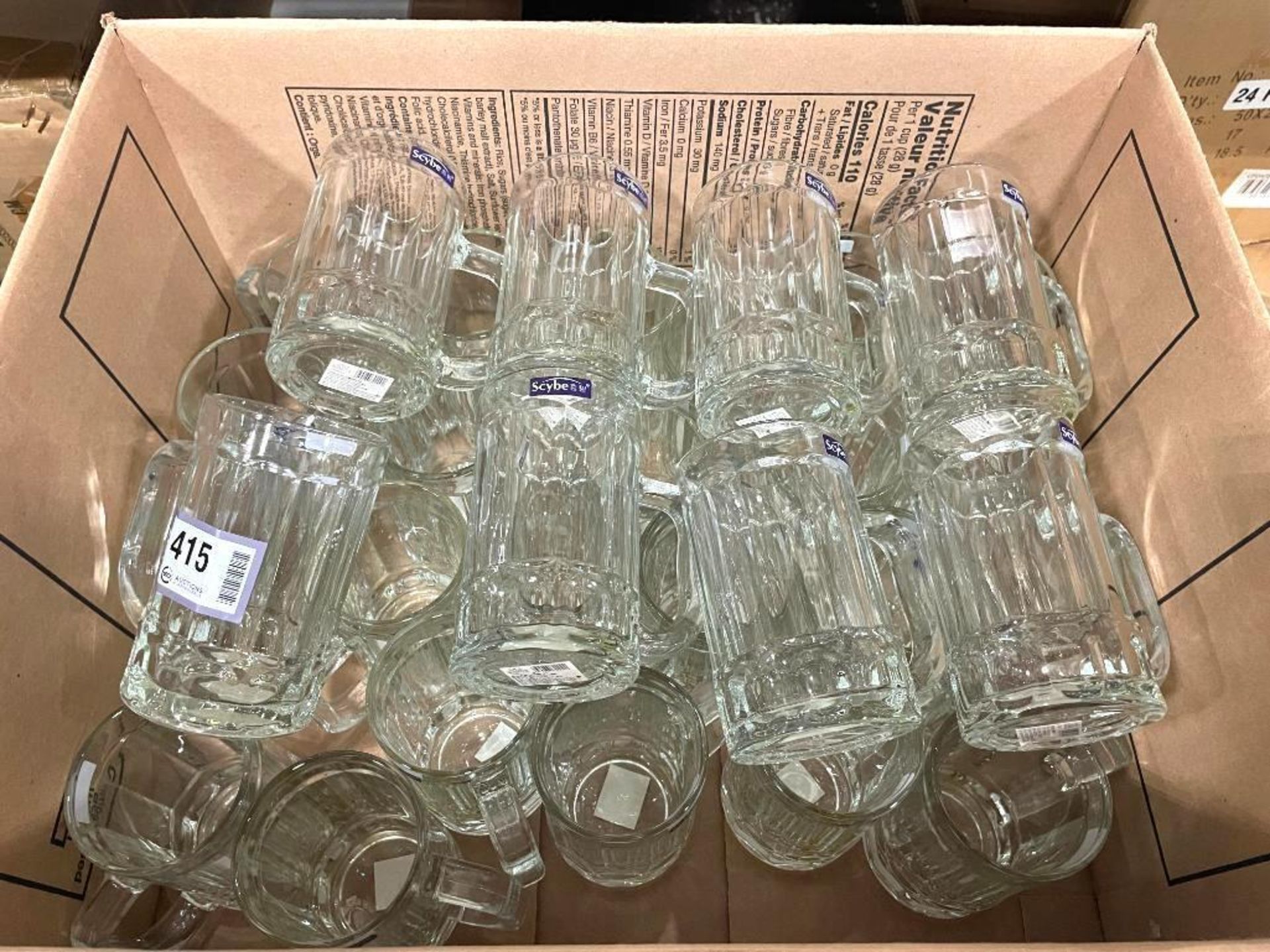 LOT OF (30) SCYBE GLASS BEER MUGS - Image 4 of 4