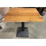 30" X 24" WOOD TOP SINGLE PEDESTAL TABLE