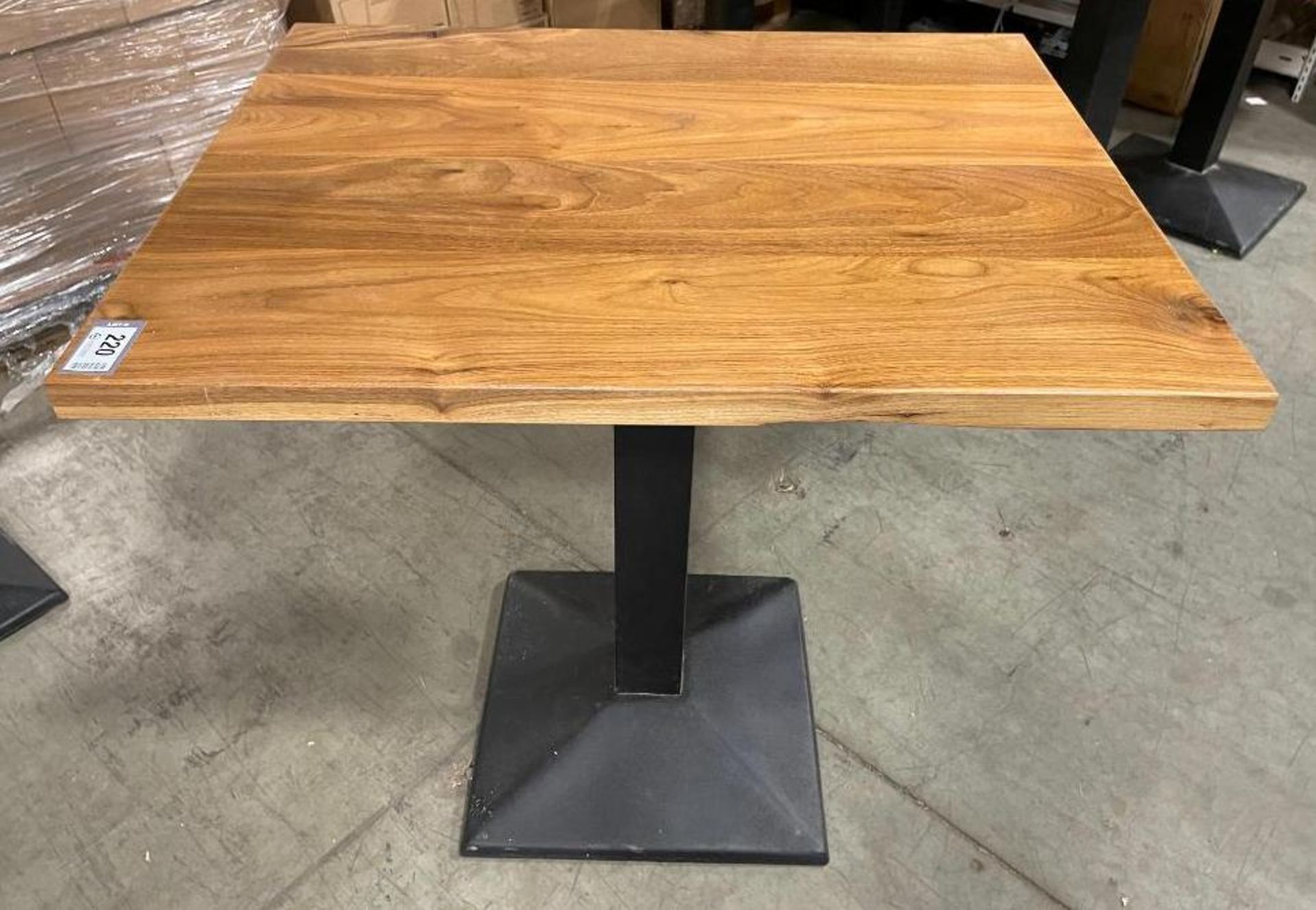 30" X 24" WOOD TOP SINGLE PEDESTAL TABLE