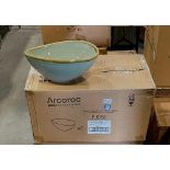 CASE OF TERRASTONE 10 1/2" SAGE GREEN BOWL - 6/CASE, ARCOROC - NEW