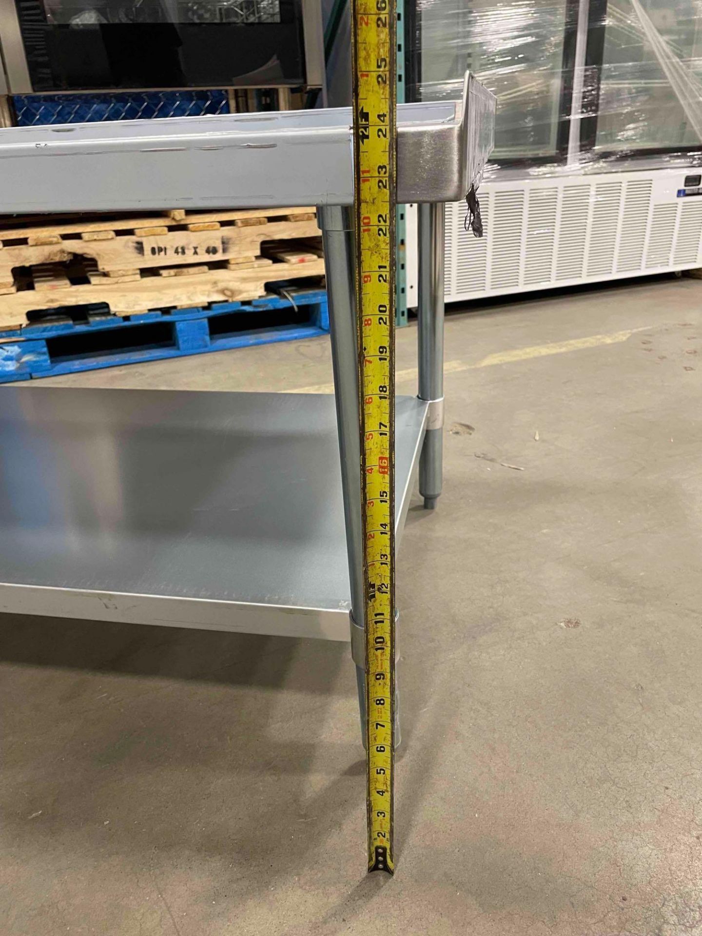 NEW 30" X 72" STAINLESS STEEL EQUIPMENT STAND WITH UNDERSHELF - Image 6 of 7