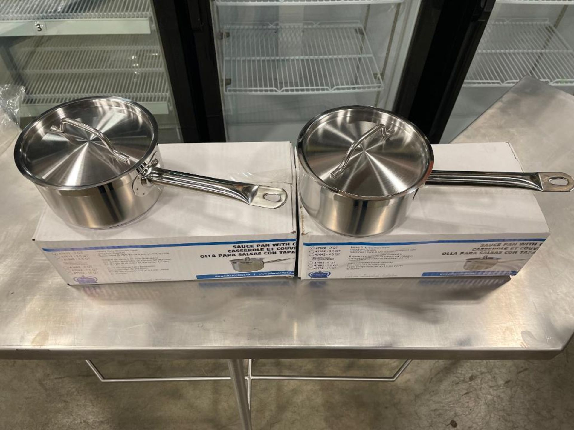 (2) 2QT HEAVY DUTY STAINLESS SAUCE PAN SET INDUCTION CAPABLE, JR 47622 - NEW - Image 4 of 7