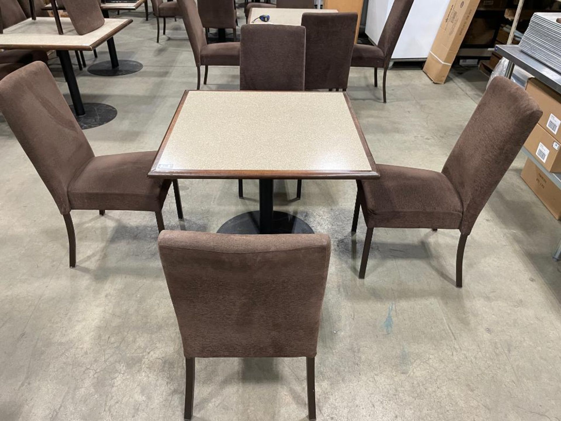 36" X 36" DINING TABLE WITH (4) MTS KILO DINING CHAIRS