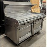 GARLAND M48-68R 68" GRIDDLE WITH DOUBLE STANDARD OVEN