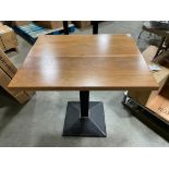 30" X 24" WOOD TOP SINGLE PEDESTAL TABLE