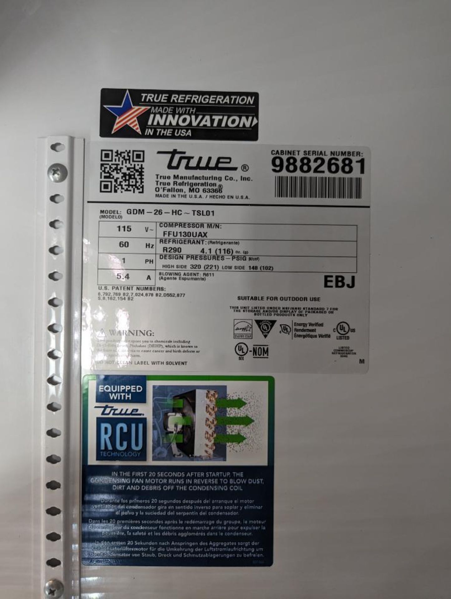 TRUE GDM-26-HC-TSL01 30" SINGLE GLASS DOOR COOLER - Image 9 of 9