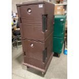 CAMBRO 800MPC DOUBLE COMPARTMENT INSULATED FOOD STORAGE CABINET ON WHEELS