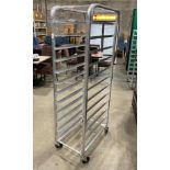 12-SLOT ALUMINUM MOBILE BUN PAN RACK