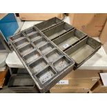 (2) 4-COMPARTMENT STRAPPED LOAF PANS & (10) 12-COMPARTMENT MINI LOAF PANS