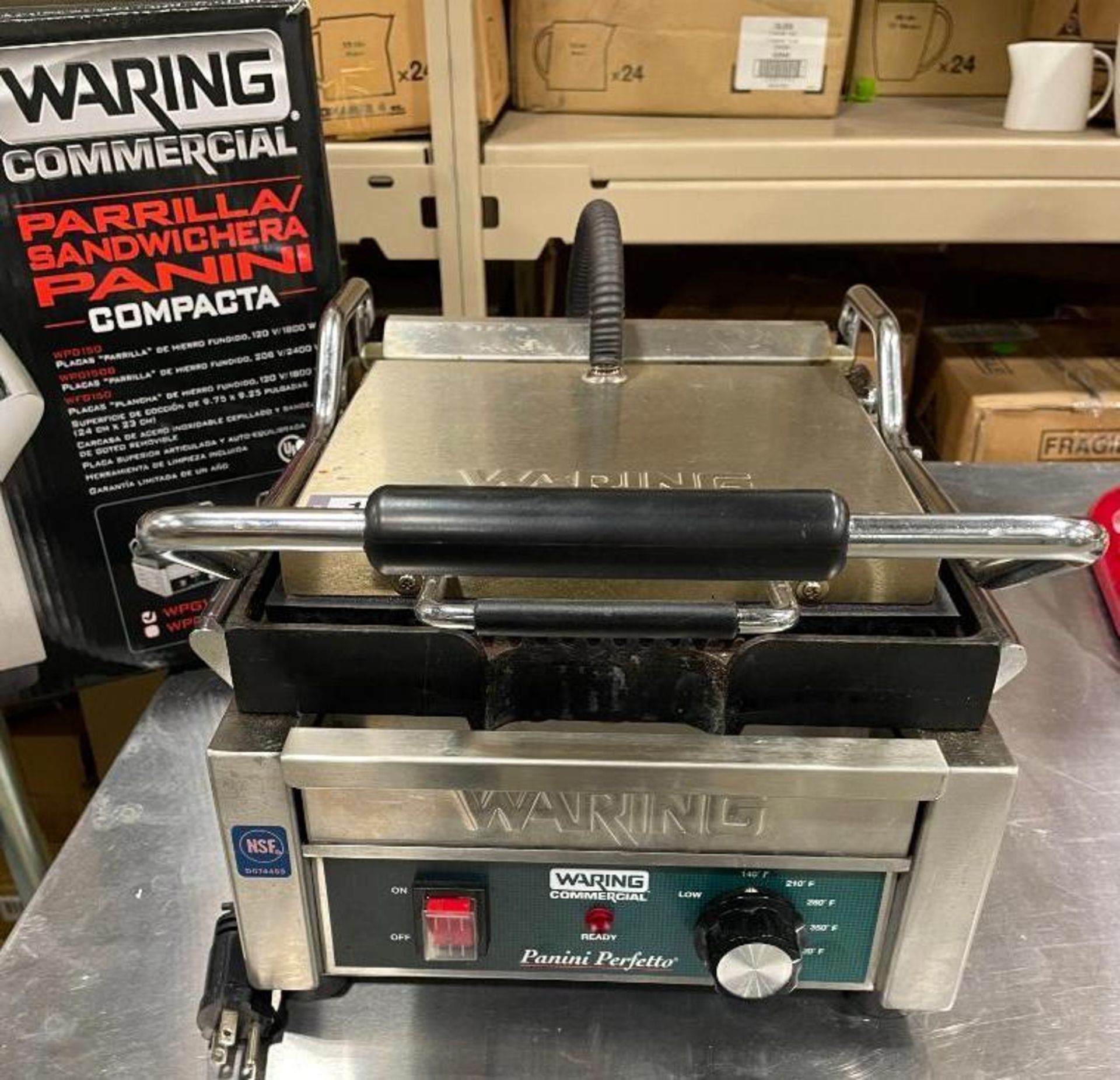 WARING COMMERCIAL WPG 150 SINGLE PANINI GRILL