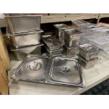 (14) ASSORTED SIZE STAINLESS STEEL INSERTS