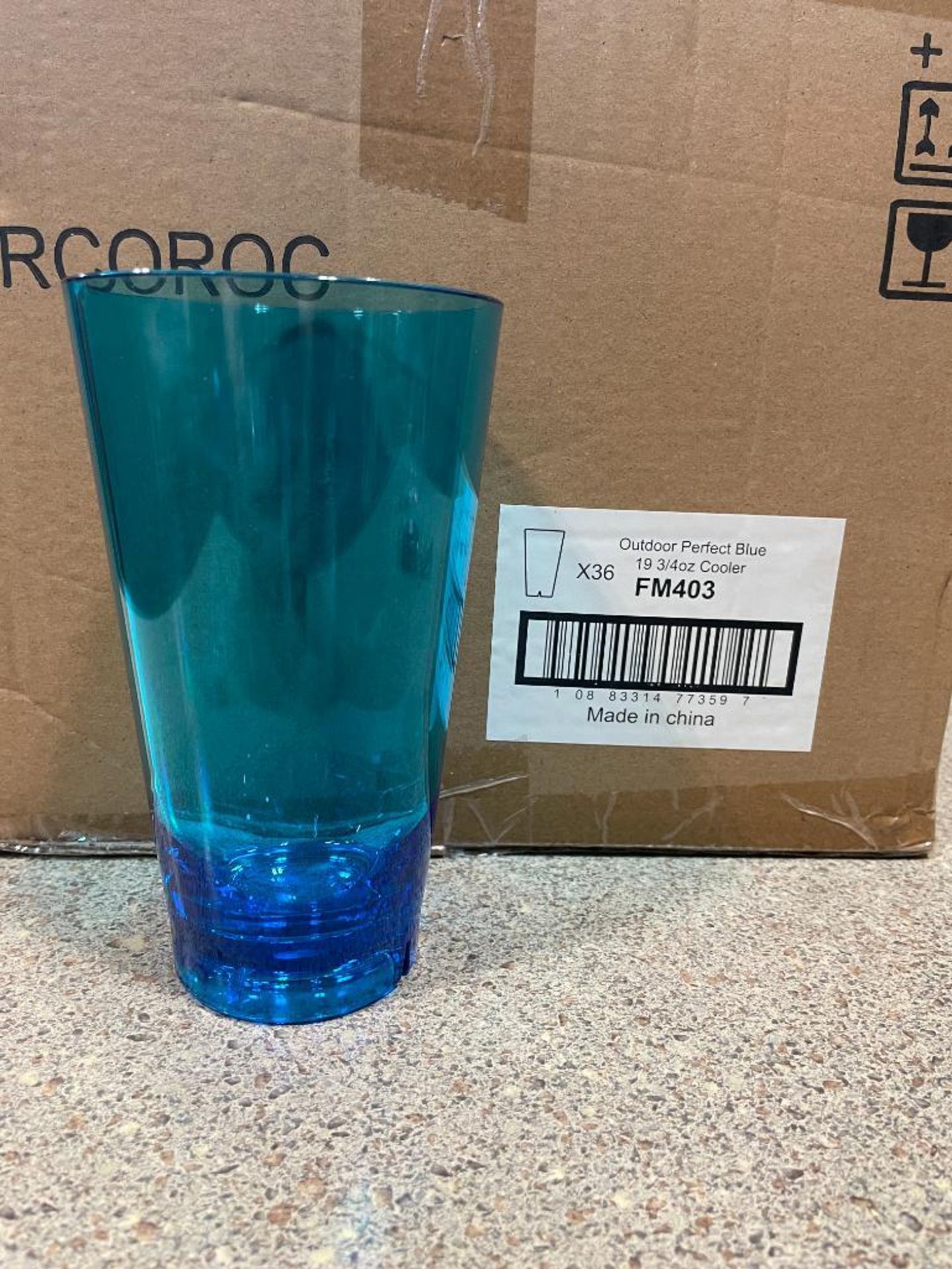 19.75OZ OUTDOOR PERFECT BLUE COOLER GLASSES, ARCOROC FM403 - LOT OF 36 - NEW - Image 9 of 10