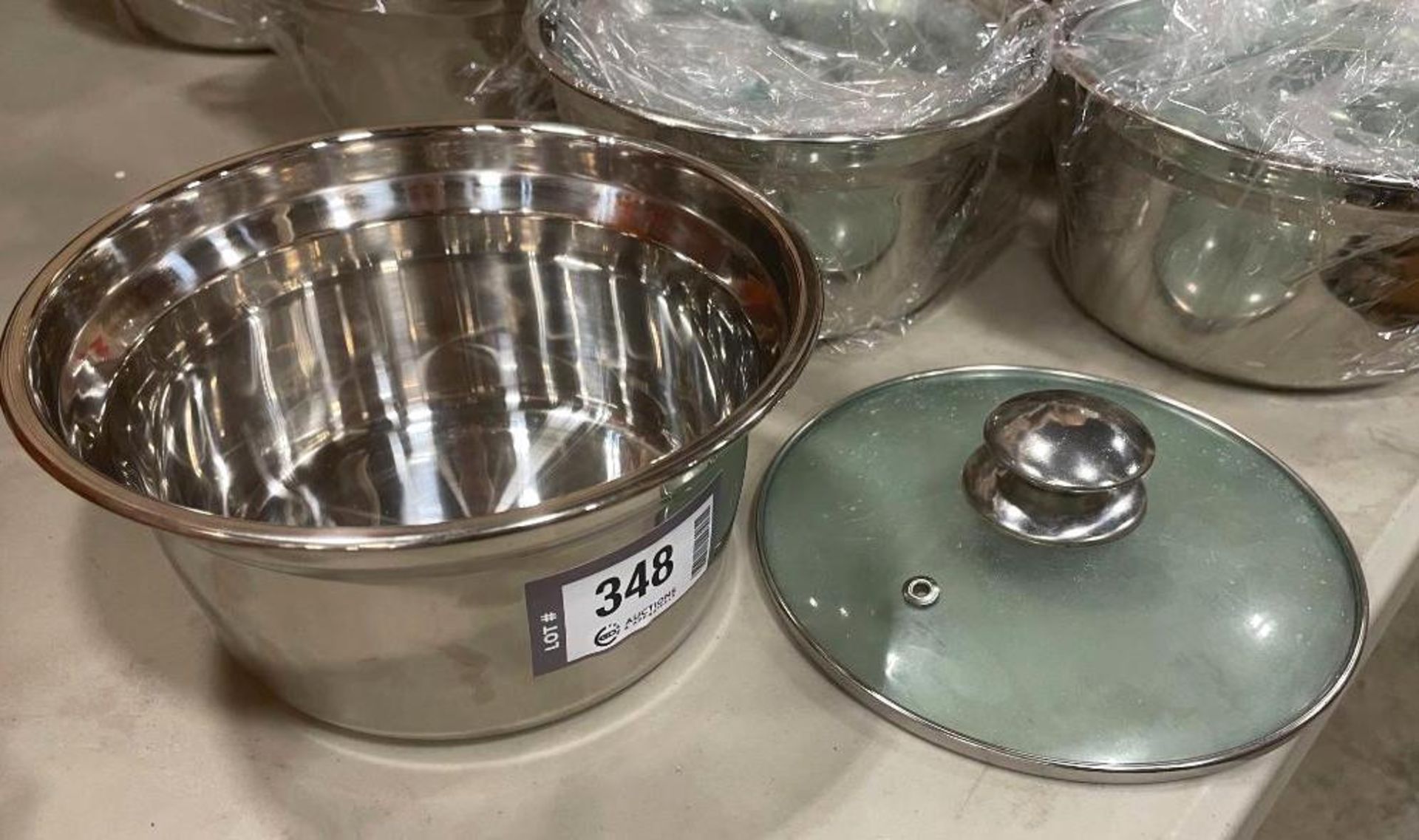 LOT OF (20) STAINLESS STEEL POT WITH COVER - Bild 3 aus 6