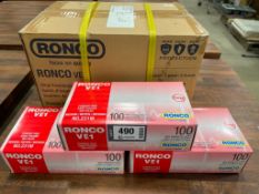 CASE OF RONCO 231XL RUBBER GLOVES & (3) BOXES OF RONCO MEDIUM RUBBER GLOVES