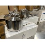 (2) 4.5QT HEAVY DUTY STAINLESS SAUCE PAN SET INDUCTION CAPABLE, JR 47642 - NEW