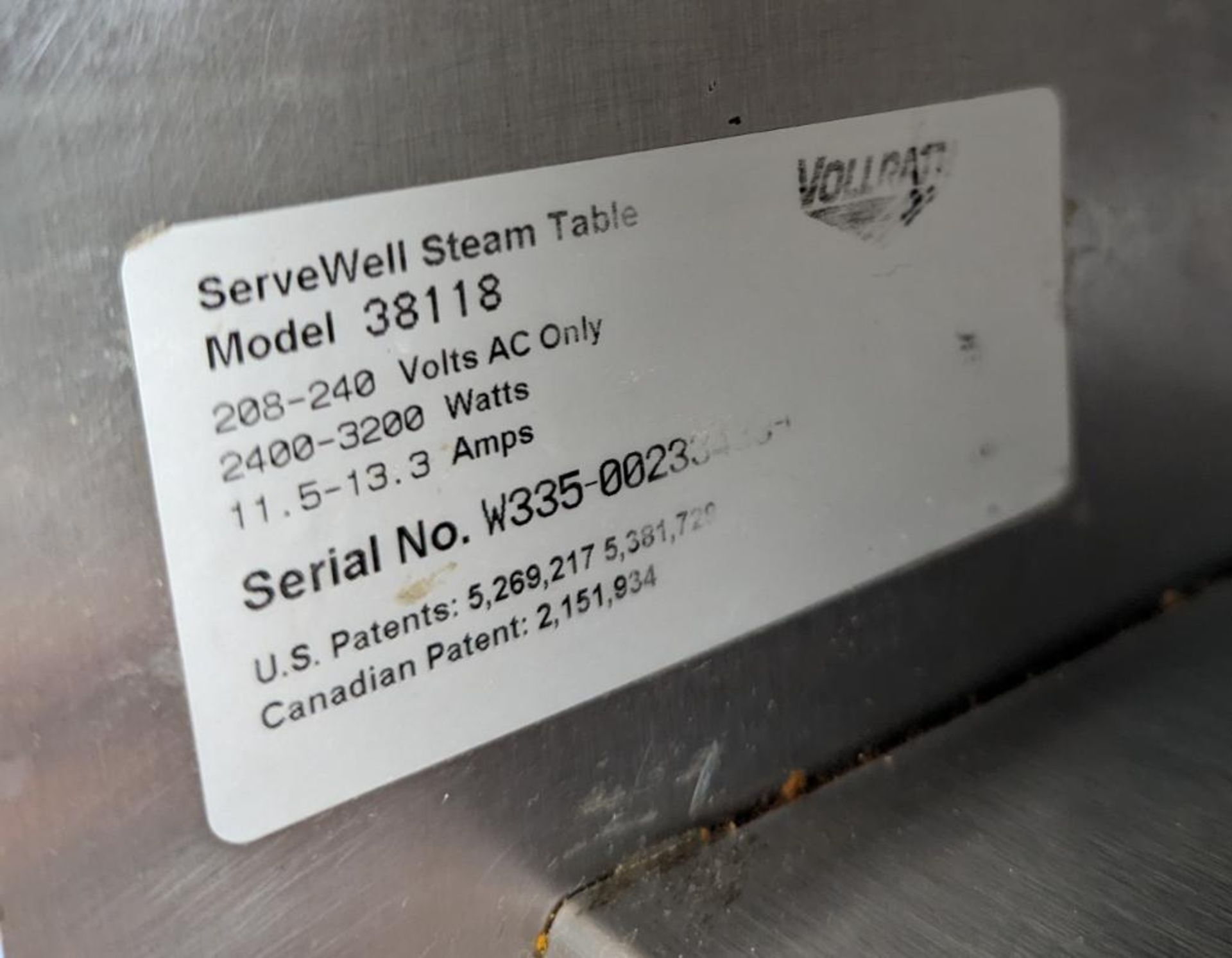 VOLLRATH 38118 4-WELL SERVEWELL STEAM TABLE - Image 15 of 15