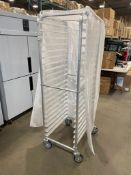 20-SLOT ALUMINUM MOBILE BUN PAN RACK WITH COVER