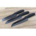 7" MULTI-PURPOSE KNIVES W/G-BLADE, BLACK POLY HANDLE, OMCAN 12761 - LOT OF 3