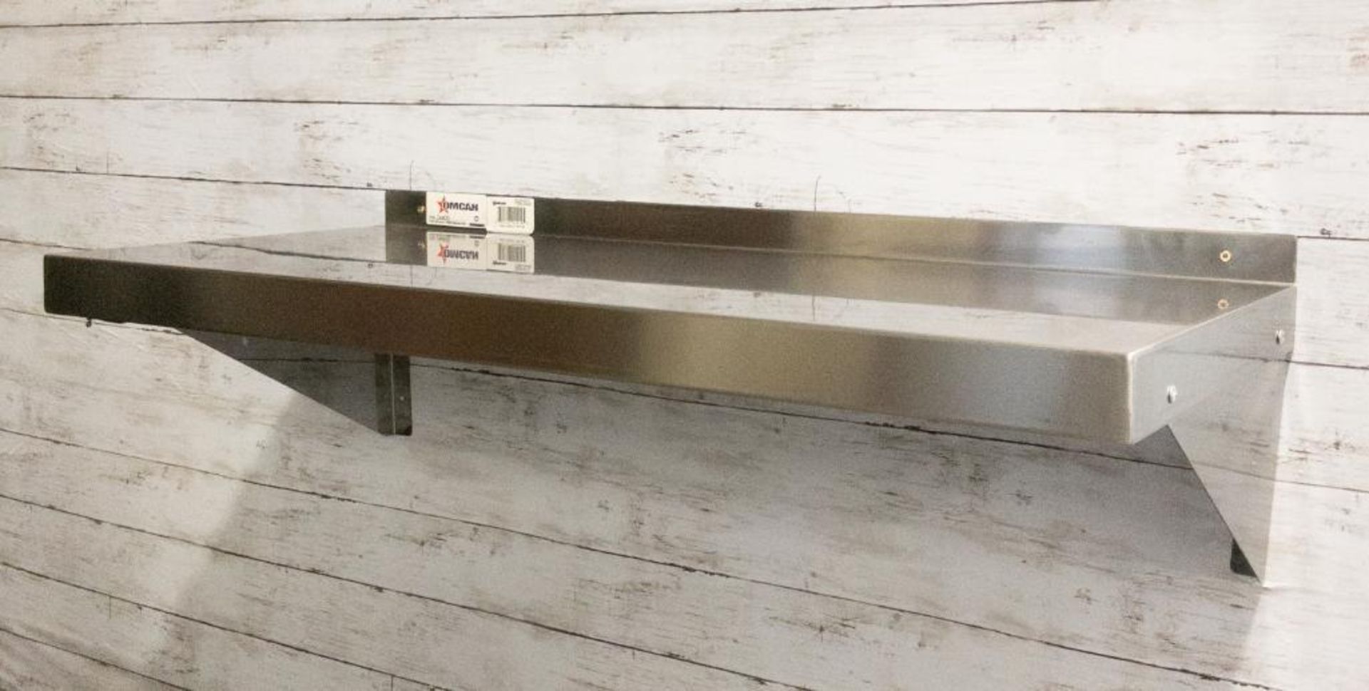 36" X 16" STAINLESS STEEL WALL SHELF - OMCAN 24409 - NEW